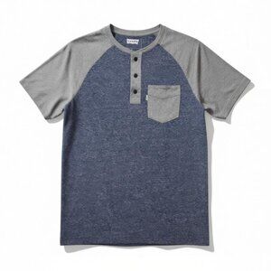 Levi's One Pocket Heather Blue / Gray Junior Boys T-Shirt (S)